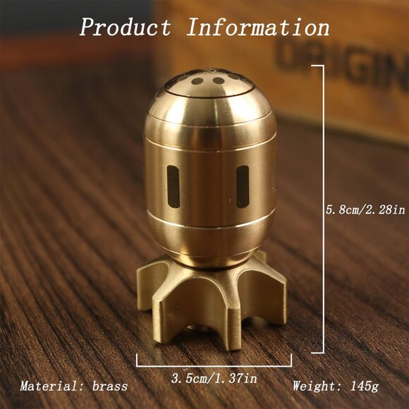 Missile Statue Figurine Detachable Rotating Brass Statue for Home Office Decor - Picture 2 of 5